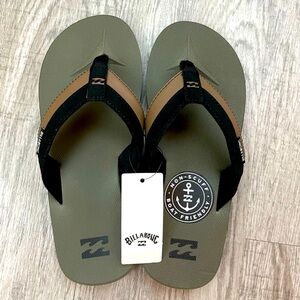 Billabong Sandals Flip Flops All Day Impact Military Men Size 8